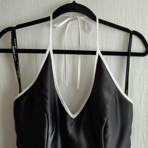 2000's Halter Fit and Flare Dress with Tulle and Laser Cut Hem Detail - Picture 3 of 11